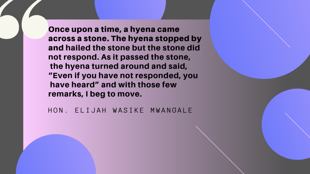 quote of bukusu proverb used by elijah mwangale to explain J.M kariuki's murder
