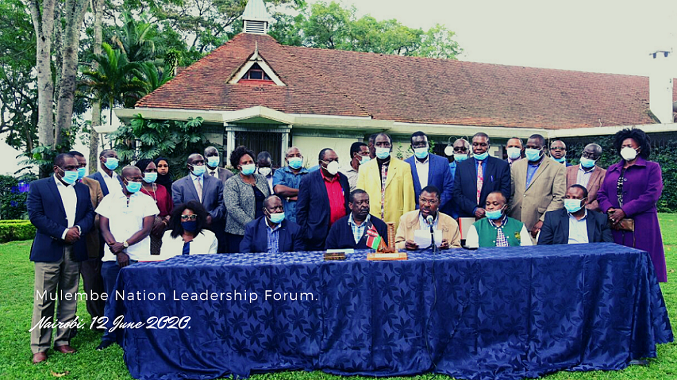 picture taken during press conference by leaders from western Kenya during the Mulembe Nation Leadership Forum in Nairobi on 12th June 2020