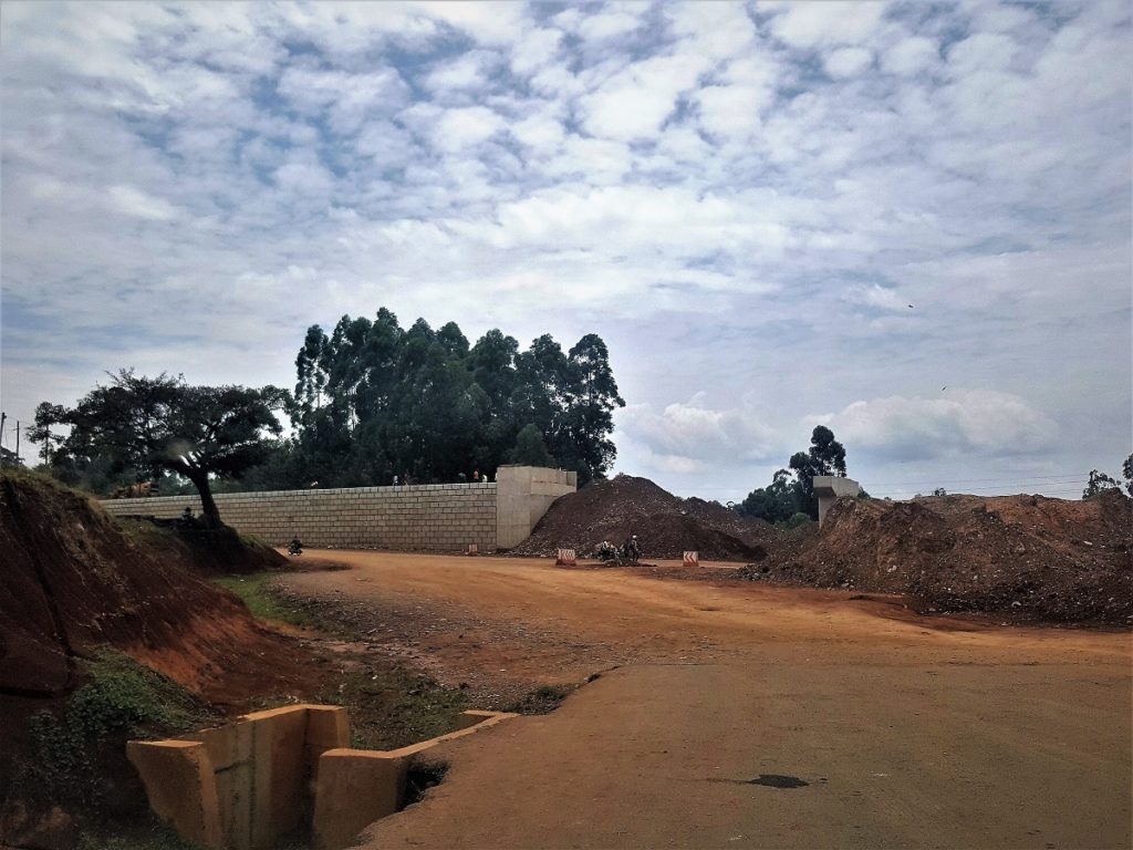 view from Kapsabet of the construction of overpass at Chavakali on the Kisumu-Kakamega-Webuye-Kitale highway