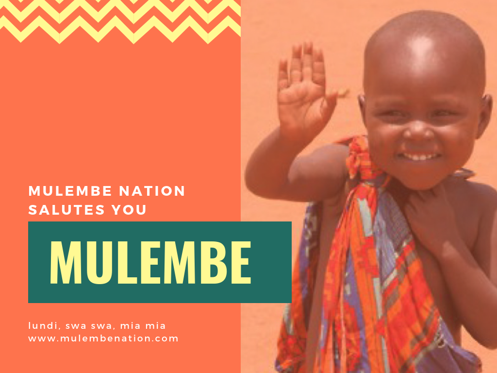 poster of the luhya greetings mulembe featuring an african boy smiling and waving