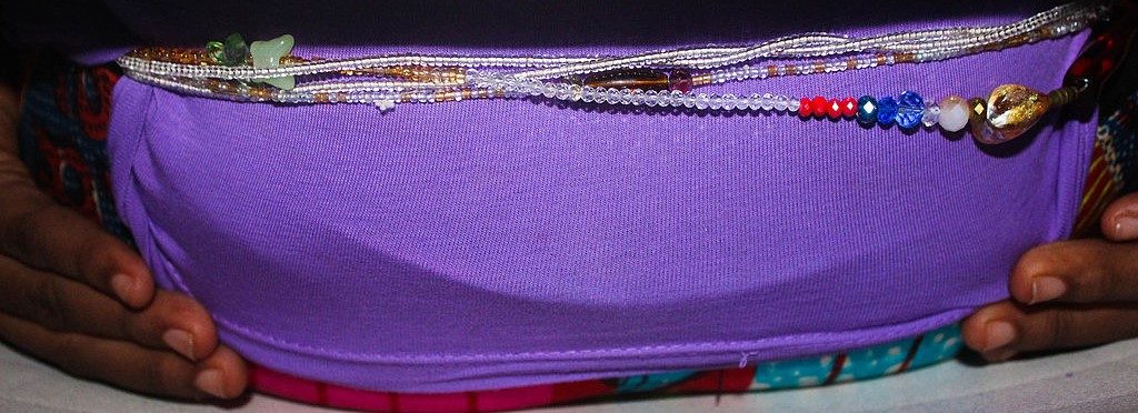 African waist beads such as those used in the khuboa chinyinja ceremony and kimikomeri of traditional Bukusu circumcision ceremony