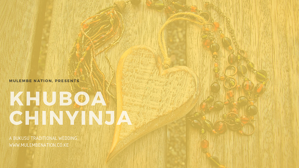 khoboa chinyinja bukusu traditional marriage poster featuring image of beaded necklace with heart pendant