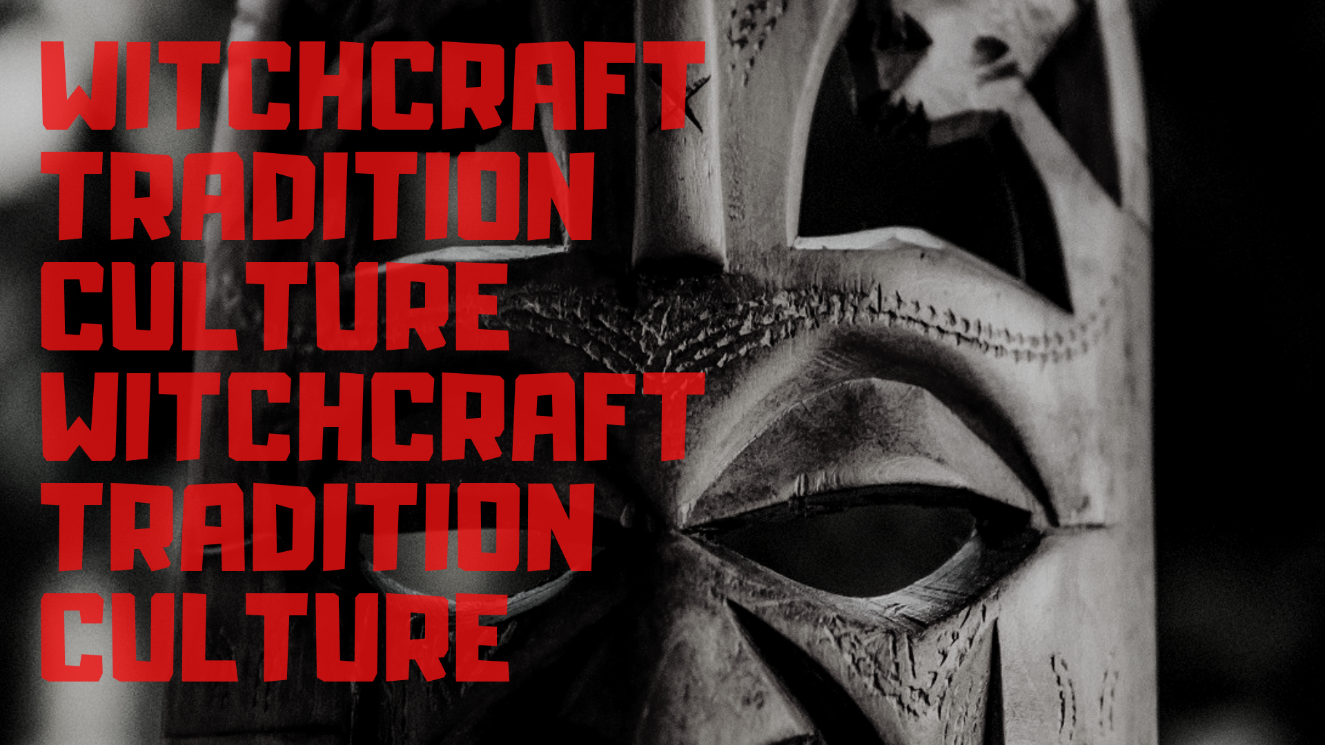 poster image featuring words commonly used to describe kamanyasi : witchcraft, tradition, culture