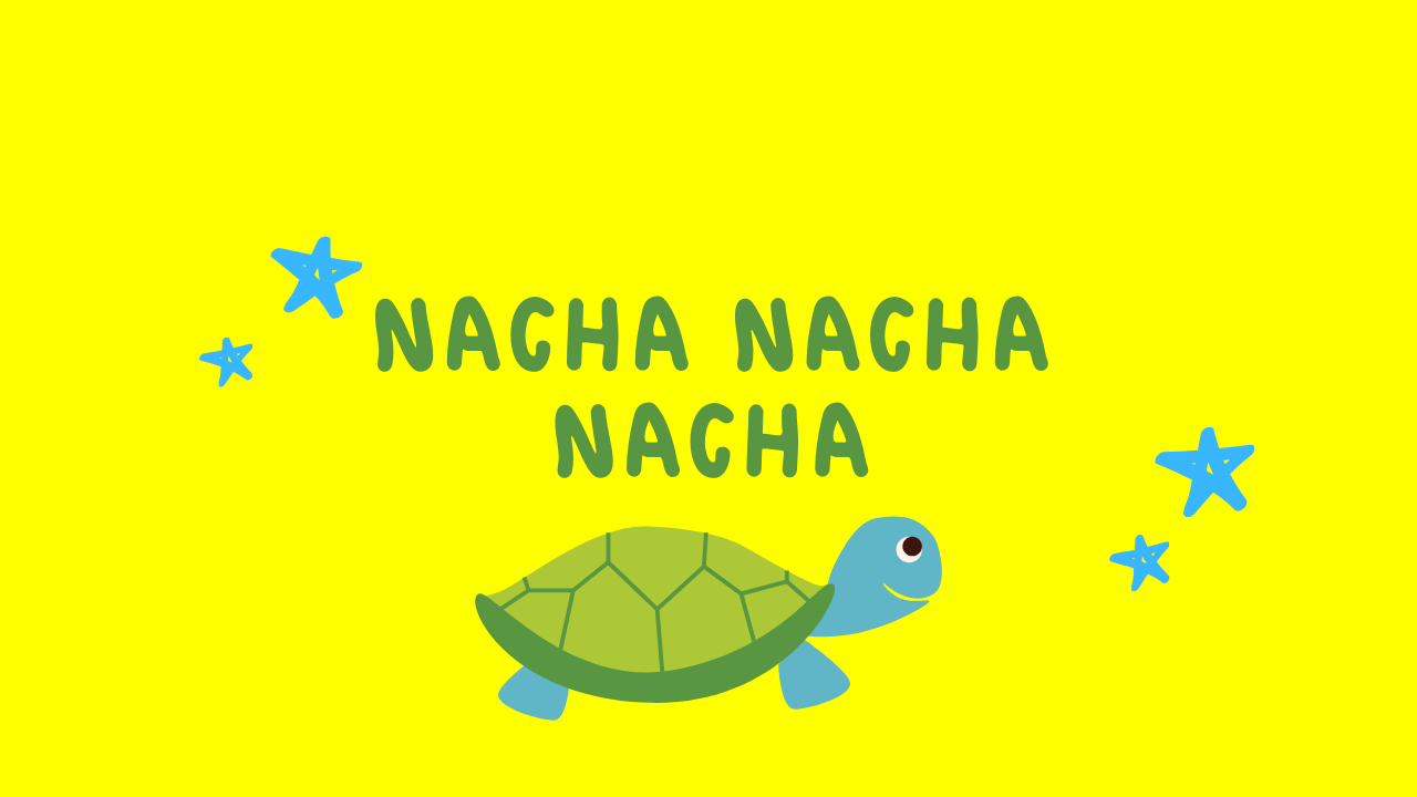 cartoon drawing of tortoise, one of the subjects of the Bukusu kids song nacha nacha