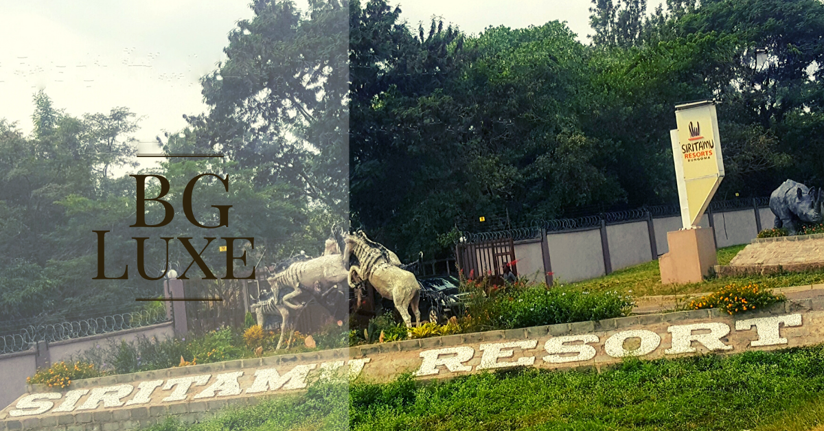 wildlife sculptures at front entrance of Siritamu resort in Bungoma