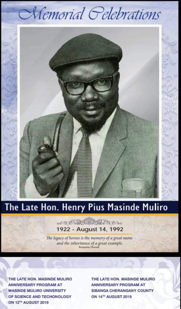 part of the program of the 2019 memorial service of omwami Masinde Muliro