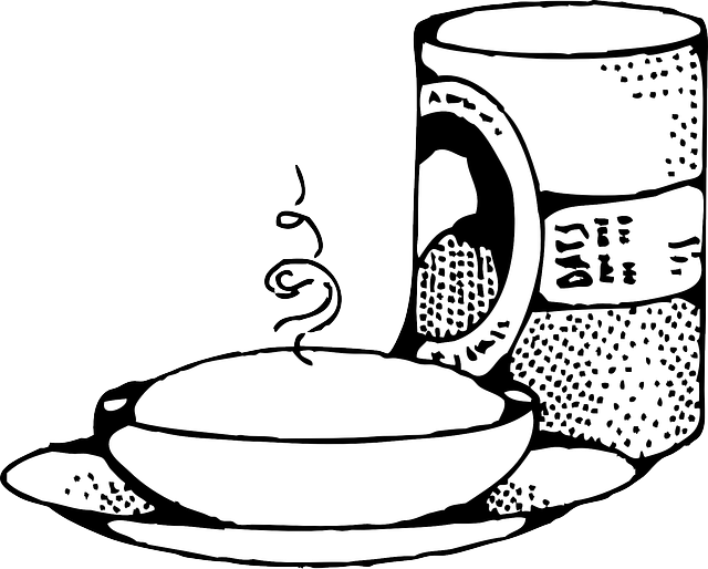 Learn Bukusu language with picture illustrations: steaming buyu (porridge) in a bowl.