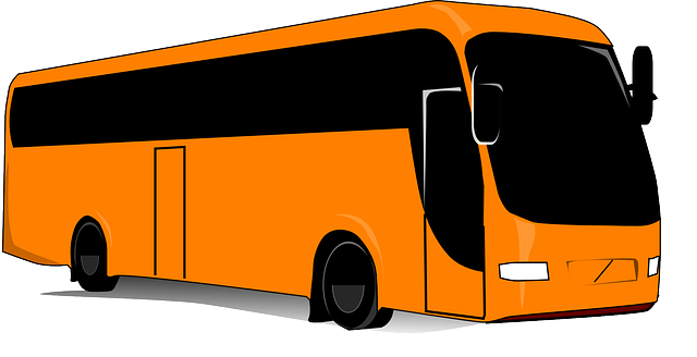 Learn Bukusu language with picture illustrations. Here's a vector image of  an orange epasi (bus).