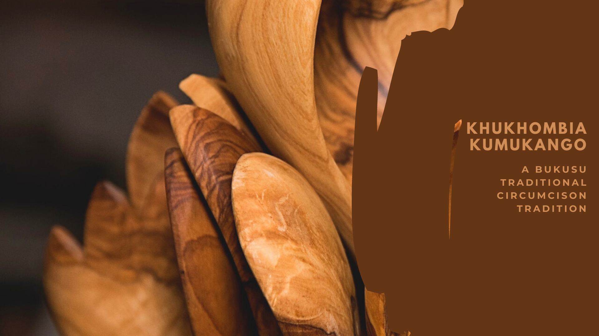 Poster with wooden ladles titled khukhombia kumukango