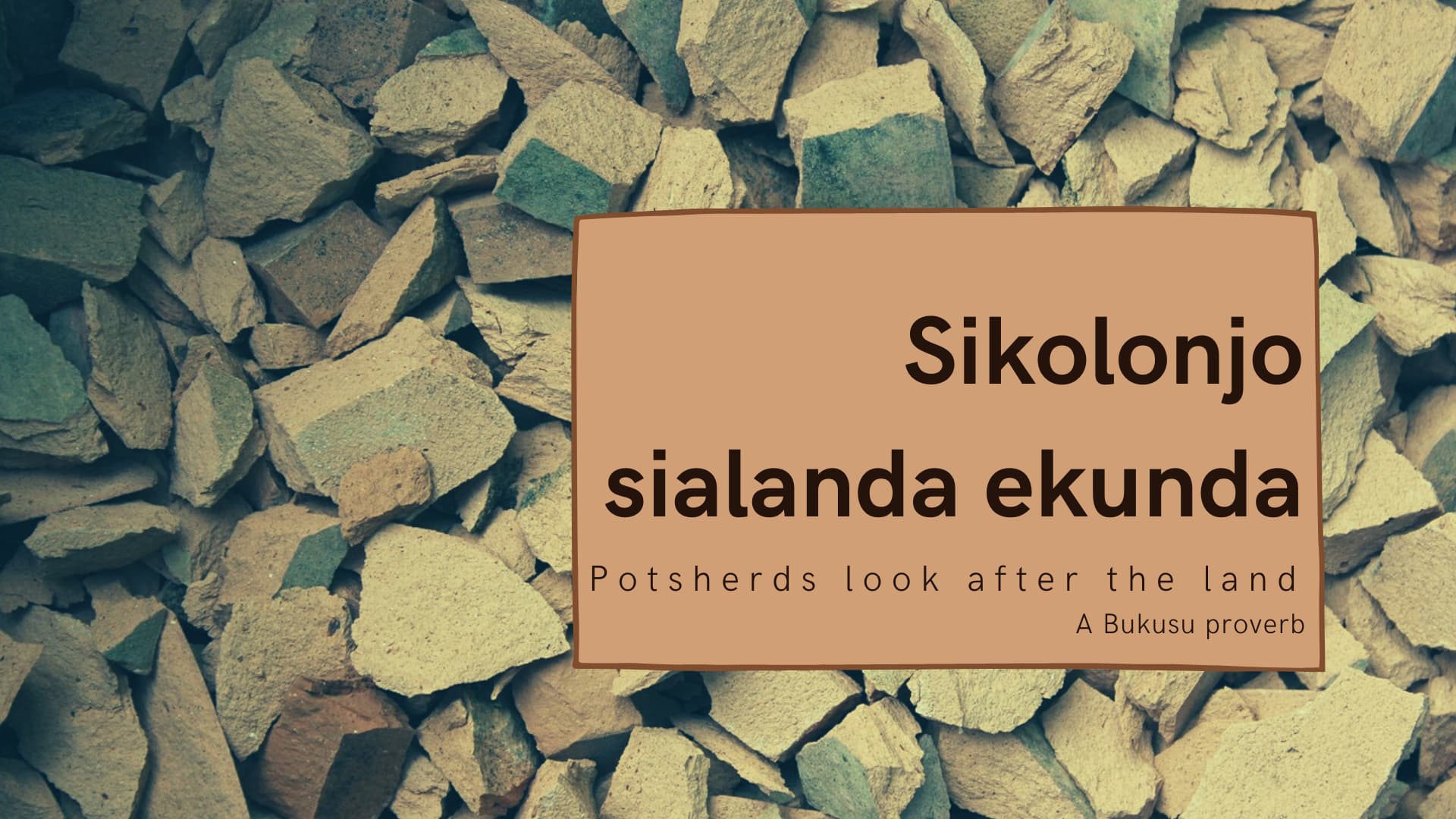 sikolonjo sialinda ekunda, a bukusu proverb