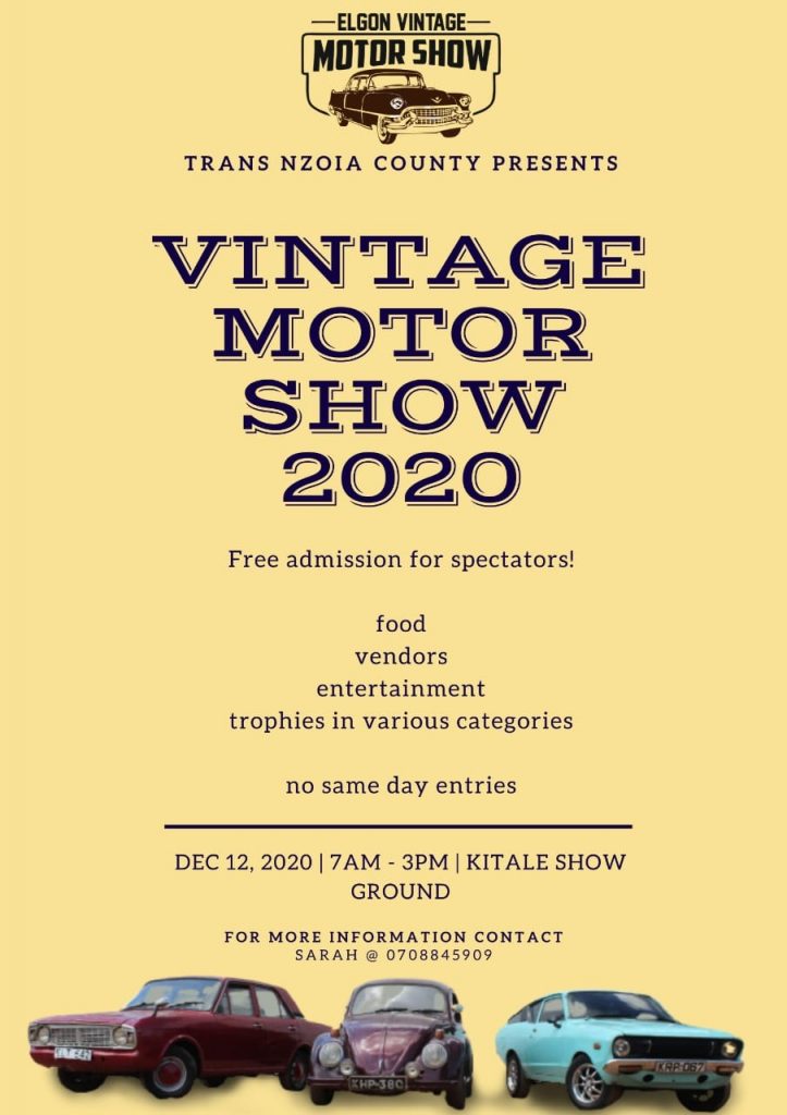 Elgon Vintage Motor Show 2020 advertisement poster
