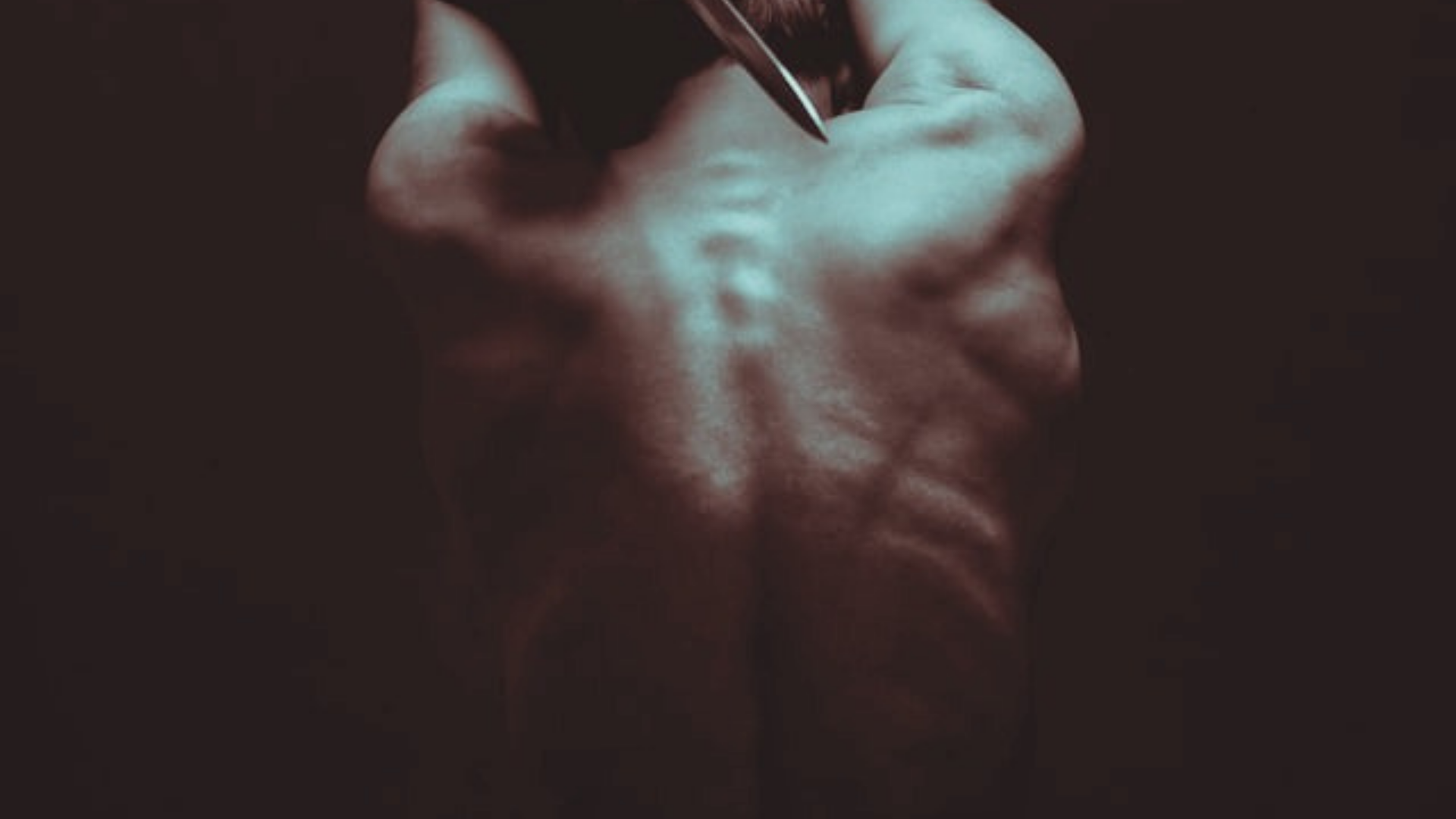 image of a man stabbing himself in the back, demonstrating a stark meaning of the Luhya proverb abebulane namalasire akolulimi, ofutsa akandi nakandi omila