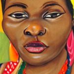 an artistic representation of a middle aged African aunt named Sabeti which is a common Maragoli name for girls