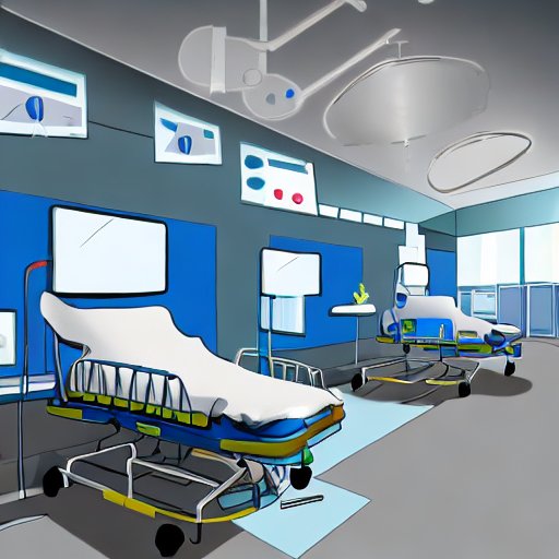 artificial intelligence generated illustration of an intensive care ward similar to that may be used for treatment and isolation of Ebola patients