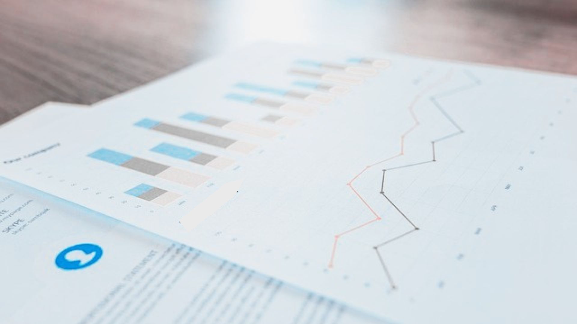 generic image of a report on paper with printed data visualizations and legend